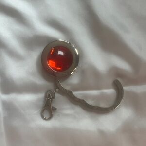 Silver and Red Purse Hook